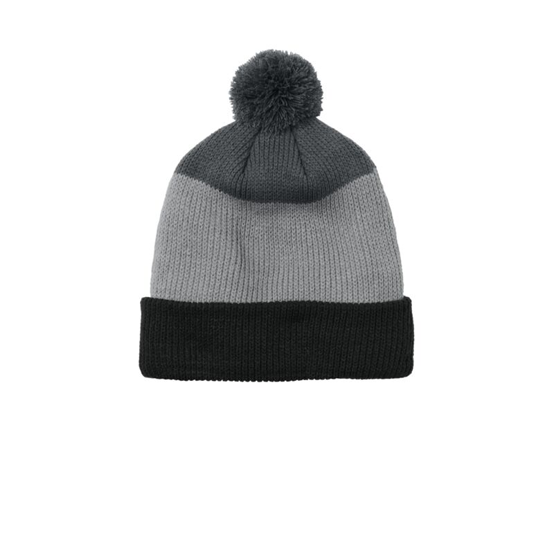 Cozy Striped Pom Beanie Thumbnail