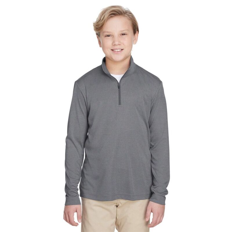 Youth Zone Sonic Heather Performance Quarter-Zip Pullolver Thumbnail