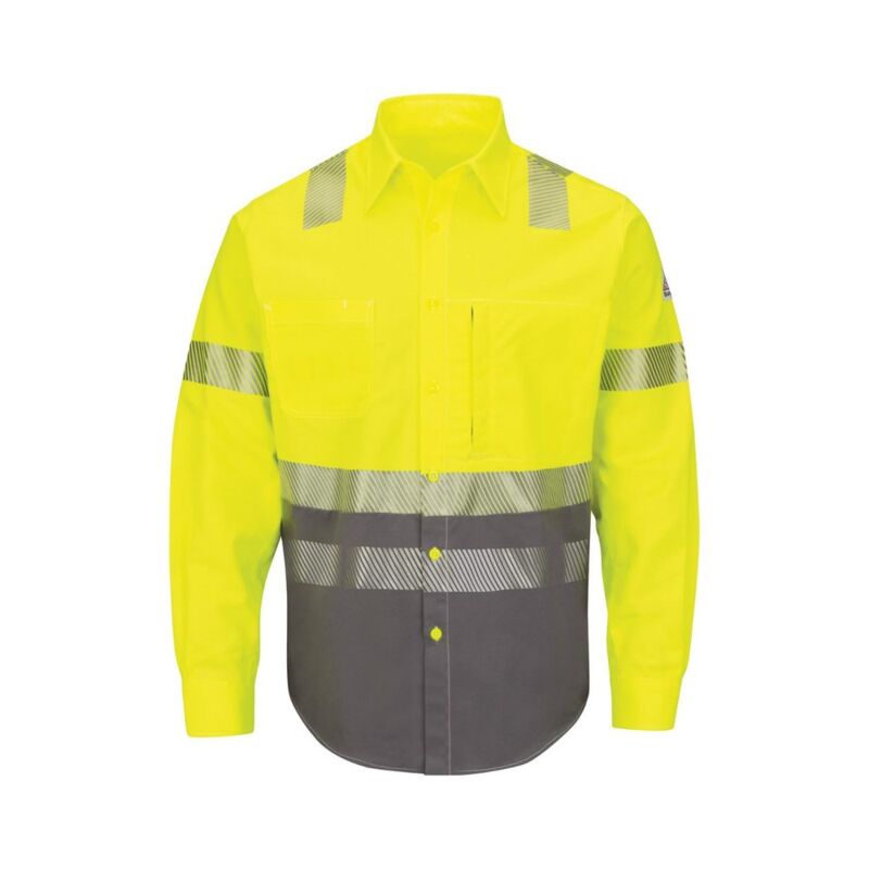 Men's Hi-Visibility Color Block Uniform Shirt - EXCEL FR® ComforTouch® - 7 oz. Thumbnail
