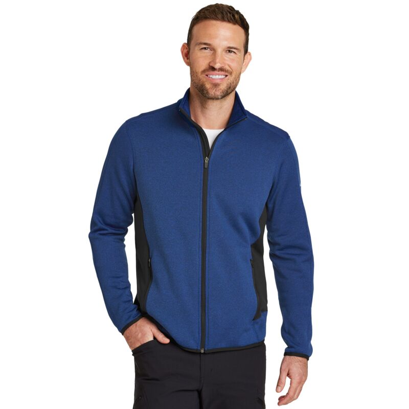Full Zip Heather Stretch Fleece Jacket Thumbnail