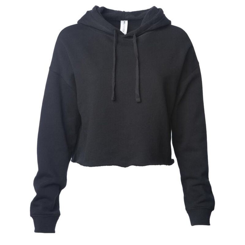 Women's Lightweight Hooded Pullover Crop Sweatshirt Thumbnail