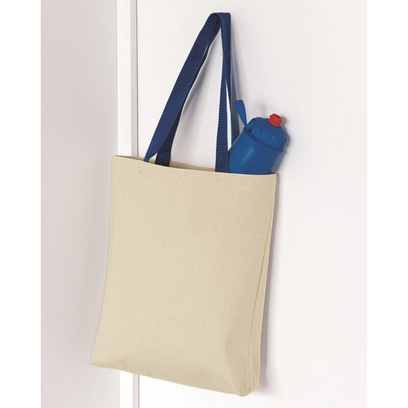 11L Canvas Tote With Color Handles Thumbnail